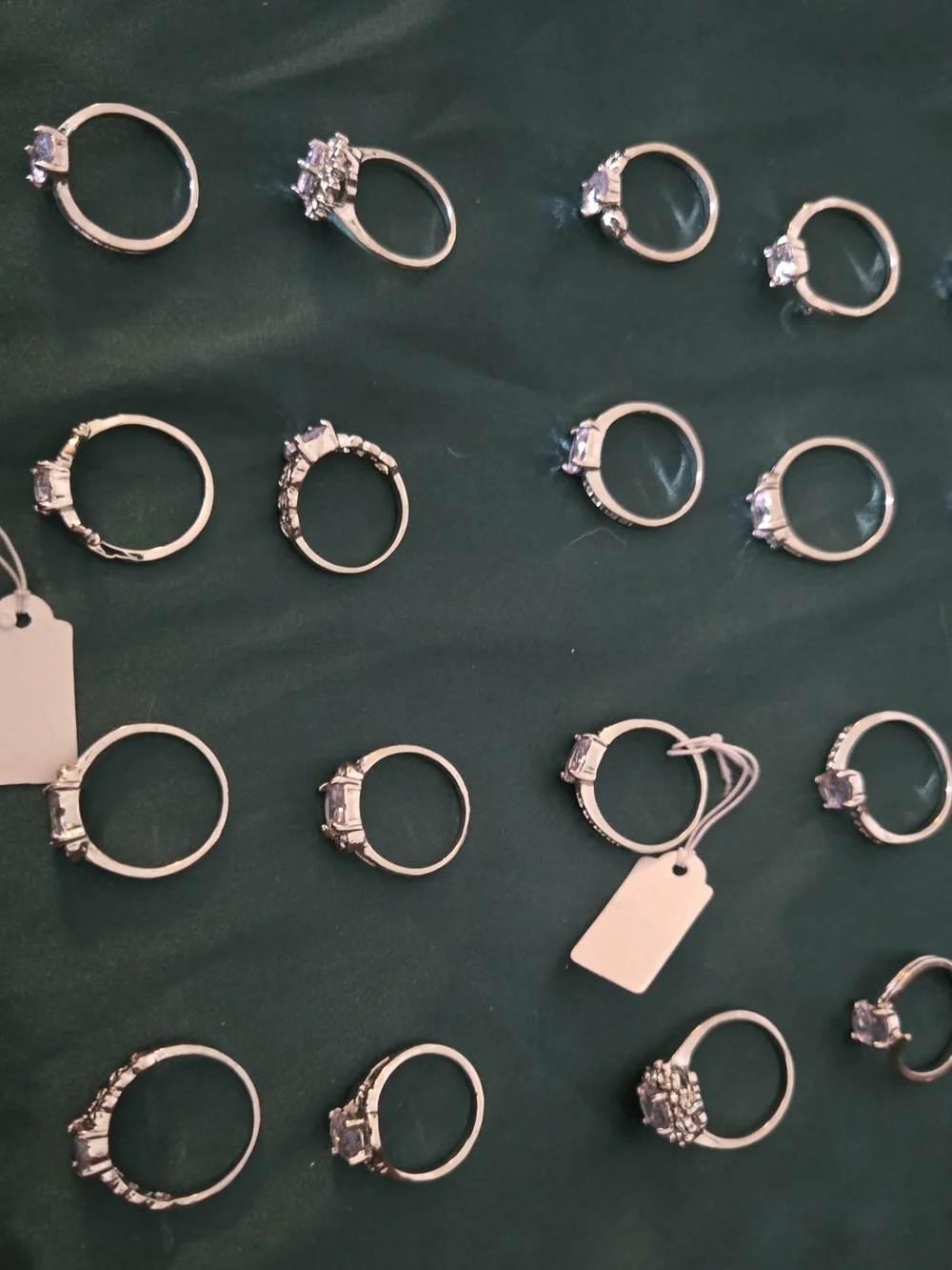 Stainless Steel Cubic Zirconia Ring - Fancy, Lot Of 29